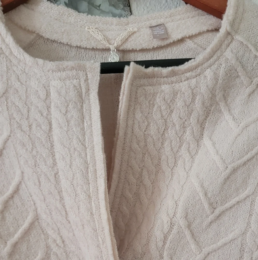 ANTHROPOLOGIE by KNITTED & KNOTTED CABLEKNIT BOILED WOOL BLAZER SIZE SMALL. - Picture 5 of 16